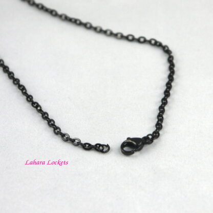 Black Oval-Link Chain Clasp