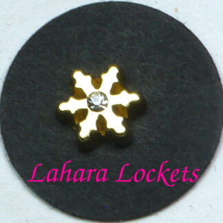 Gold Snowflake Floating Charm